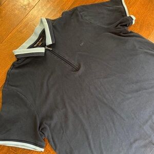 Michael Kors Navy and Light Blue Polo